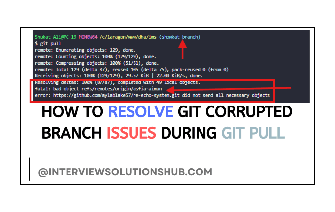 How to Resolve Git Corrupted Branch Issues During git pull